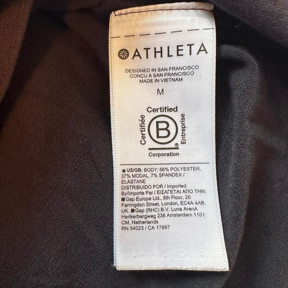 Athleta Women's Black short sleeve workout top - Picture 5 of 5
